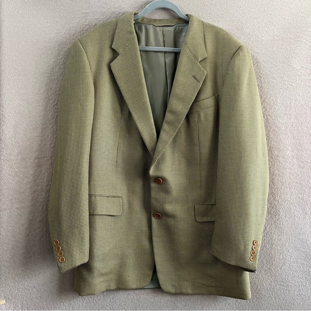 VTG Hickey Freeman Sport Coat Blazer Jacket Mens 44 Long Wool/Silk Neiman Marcus